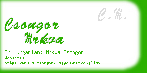 csongor mrkva business card